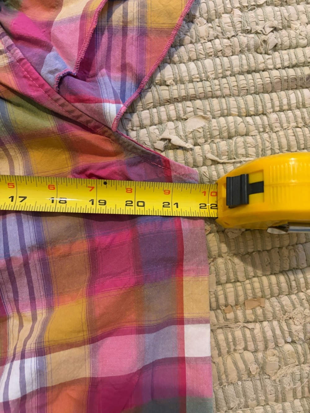 NWT BiB! Multicolor Plaid Ruffle Top Size M - Picture 4 of 4